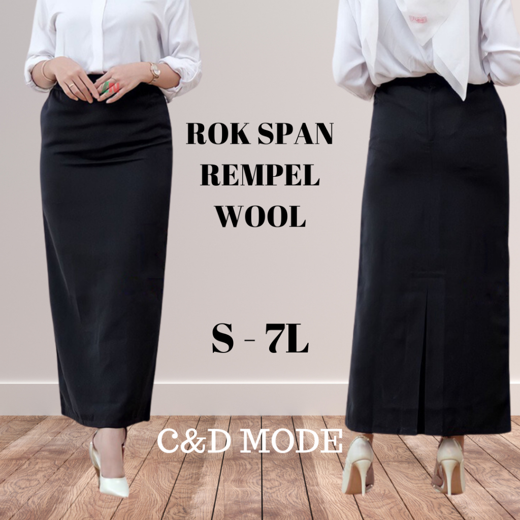 Rok Panjang Kerja Wanita Kantor Hitam / Rok Span Kerja Wanita / Rok Span Hitam Panjang Kantor Wanita
