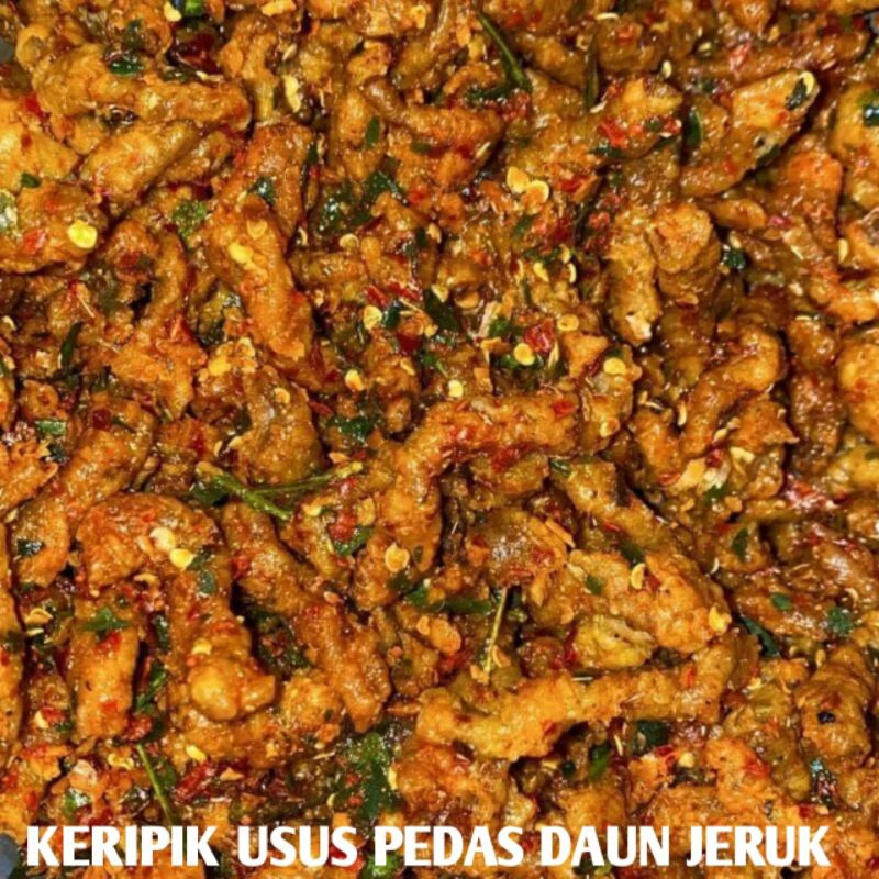 

keripik usus pedas daun jeruk crispy 1kg