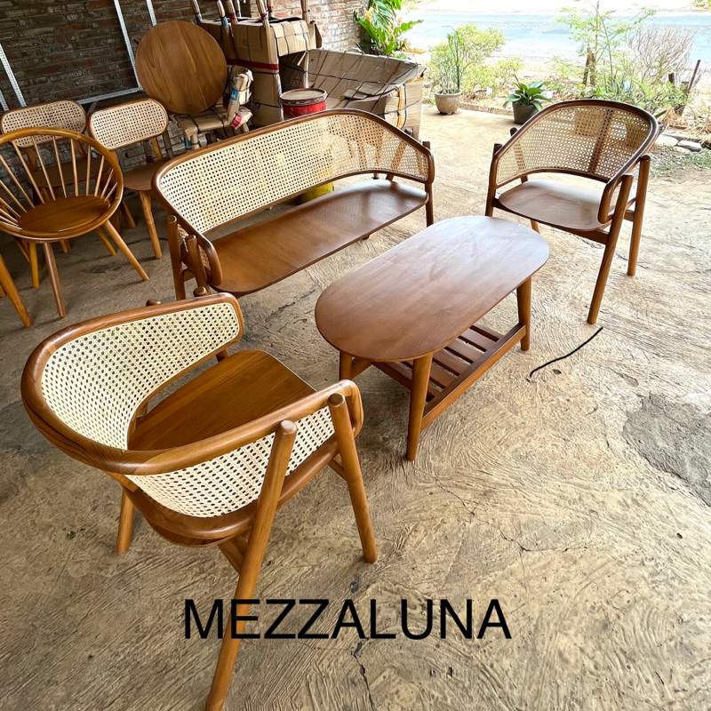KURSI TAMU SET MINIMALIS KAKI PANJANG / KURSI SOFA RUANG TAMU MEJA OVAL MINIMALIS