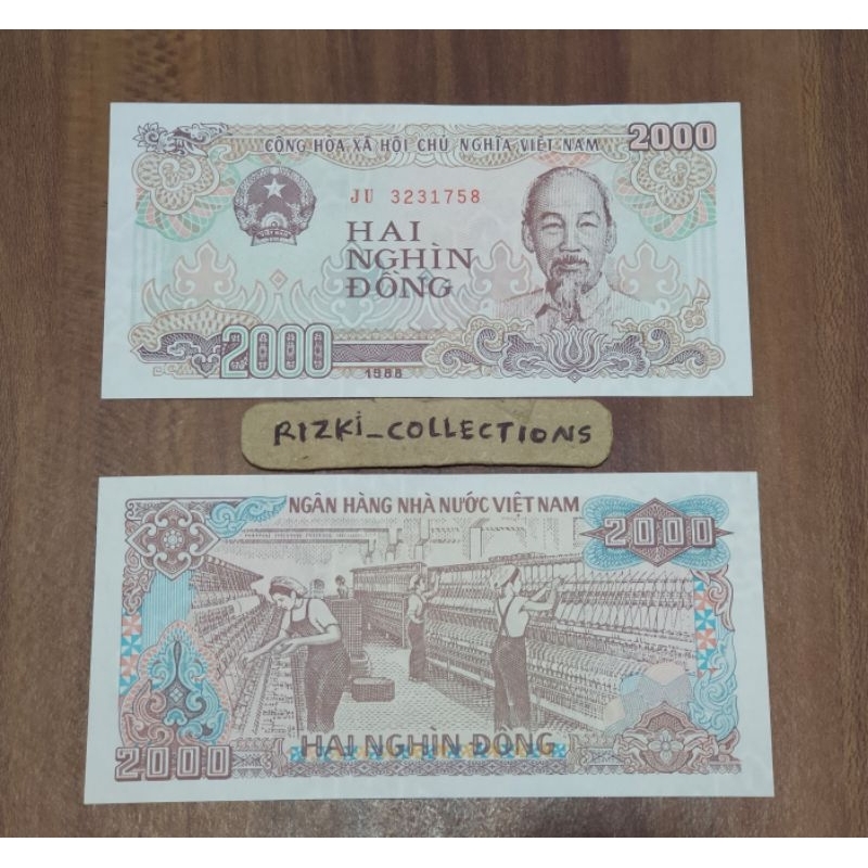 uang asing Vietnam 2000 Dong