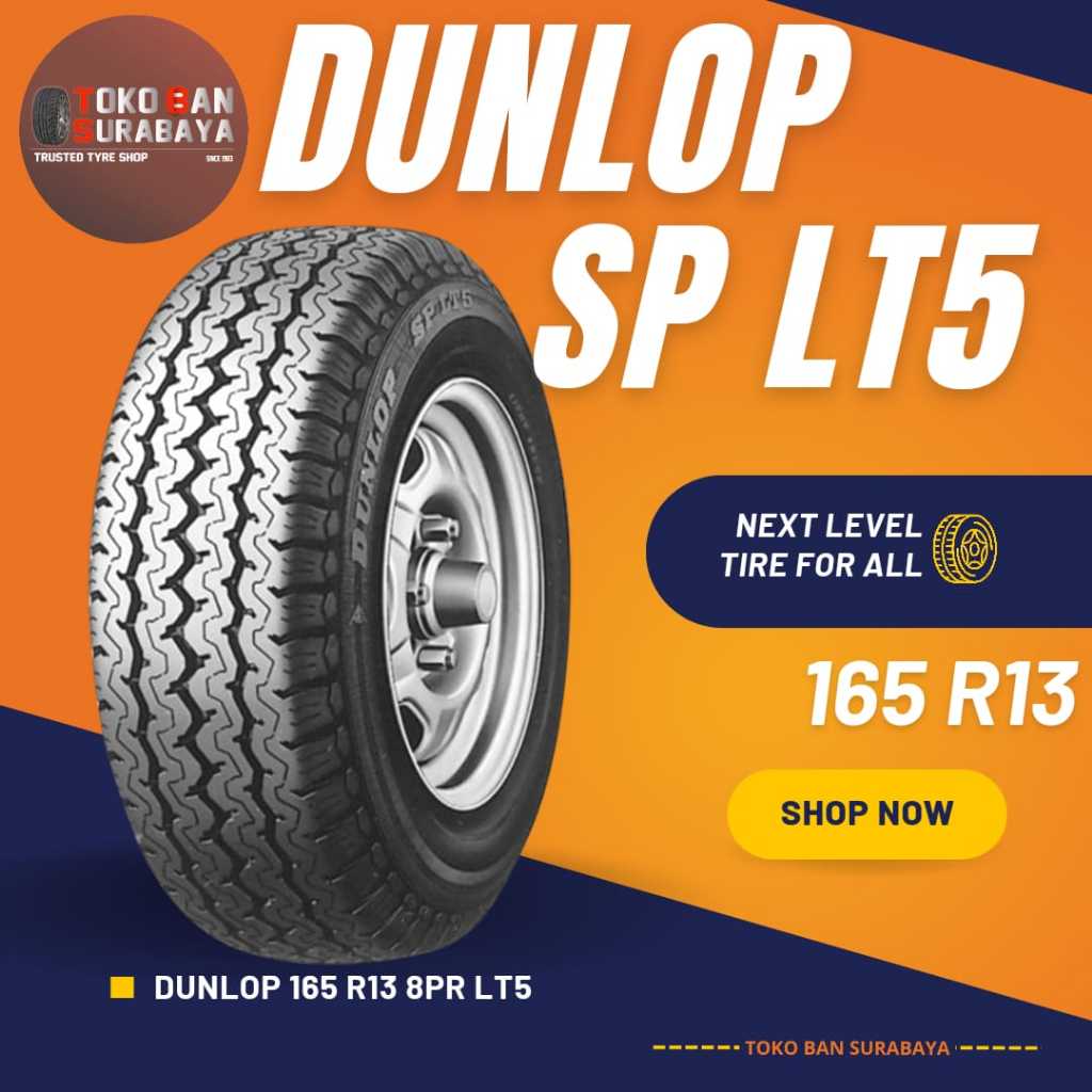 Ban Dunlop DL 165 R13 8PR  165R13 165/R13 165/13 165-13 8 PR R13 R 13 SP LT5 LT 5