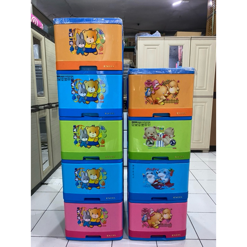 Lemari Container / Excel Lionstar Large Susun 4 - 5 / Lemari Lionstar / Lemari Container / Laci Lion