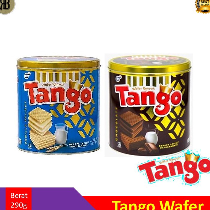 

Terlaris Tango wafer kaleng coklat 290gr - Tanggo Vanilla - Chocolate - Can