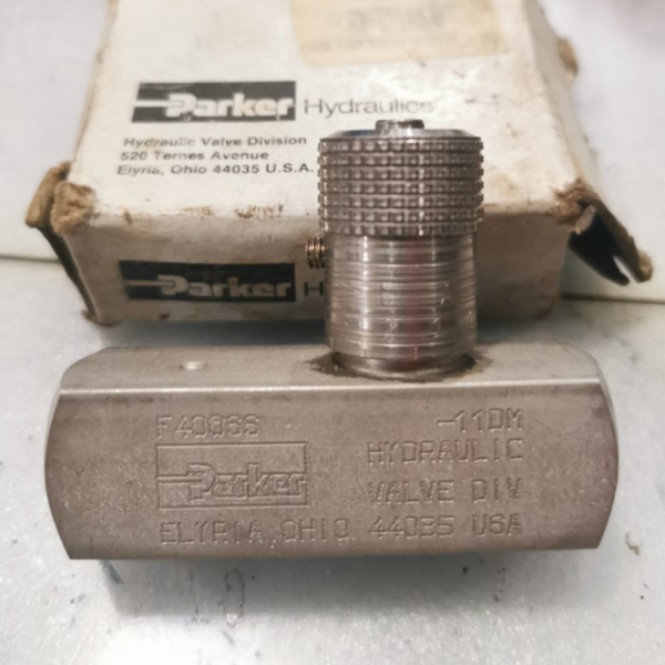 

Dijual Flow Control Valve 1/4 NPT PARKER F400SS 5000PSI 345BAR 5GPM 19LPM Murah