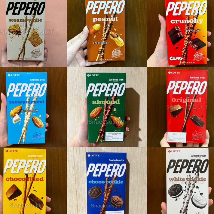 

Seller Lotte Pepero White Cookie / White Sesame / Choco Cookie / Nude / Choco Original / Chocolate Almond / Lotte Pepero Crunchy Crunky / Lotte Pepero Peanut / Pepero Snowy Almond