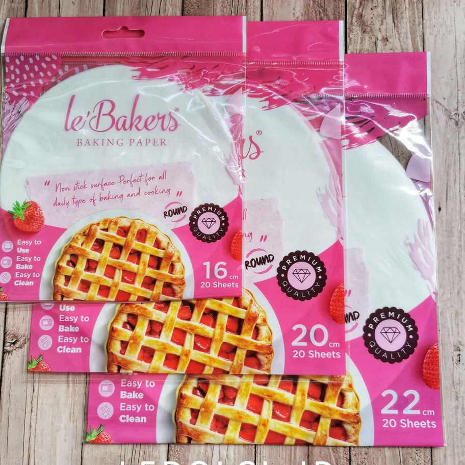 

Best Terlaris ALAS BAKING PAPER LE BAKERS ISI 20 LEMBAR BULAT ROUND