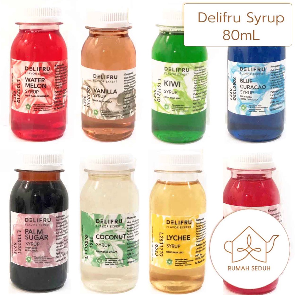 

D!skon 80mL Sirup Delifru Semua - Delifru Syrup Mini Trial Size - Hazelnut, Caramel, Vanila, Sakura, Cotton Candy, Calamansi [26]