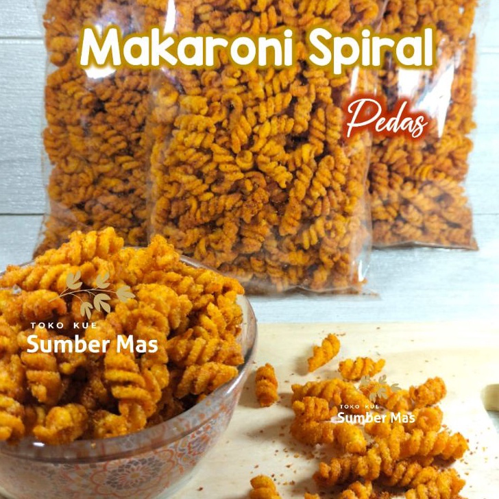 

Laris MAKARONI SPIRAL MACARONI SPIRAL RASA PEDES Berat bersih 500 gr - Pedas