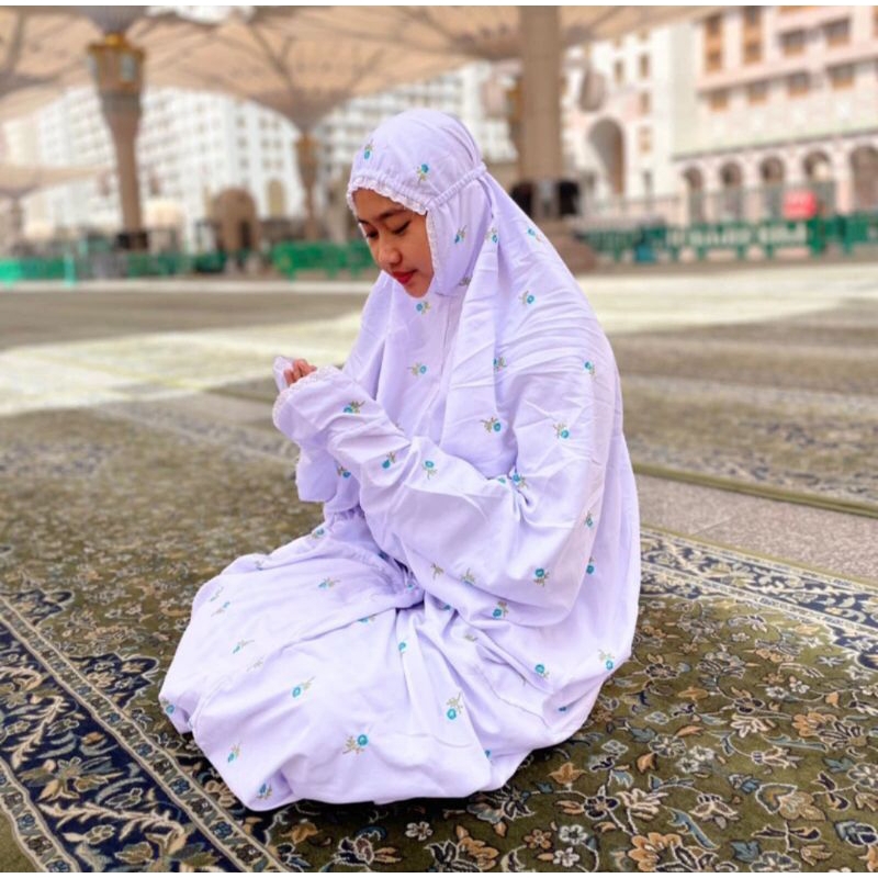 Mukena Putih Mukena Katun Halus Mukena Terusan Atas Bawah Mukenah Dewasa