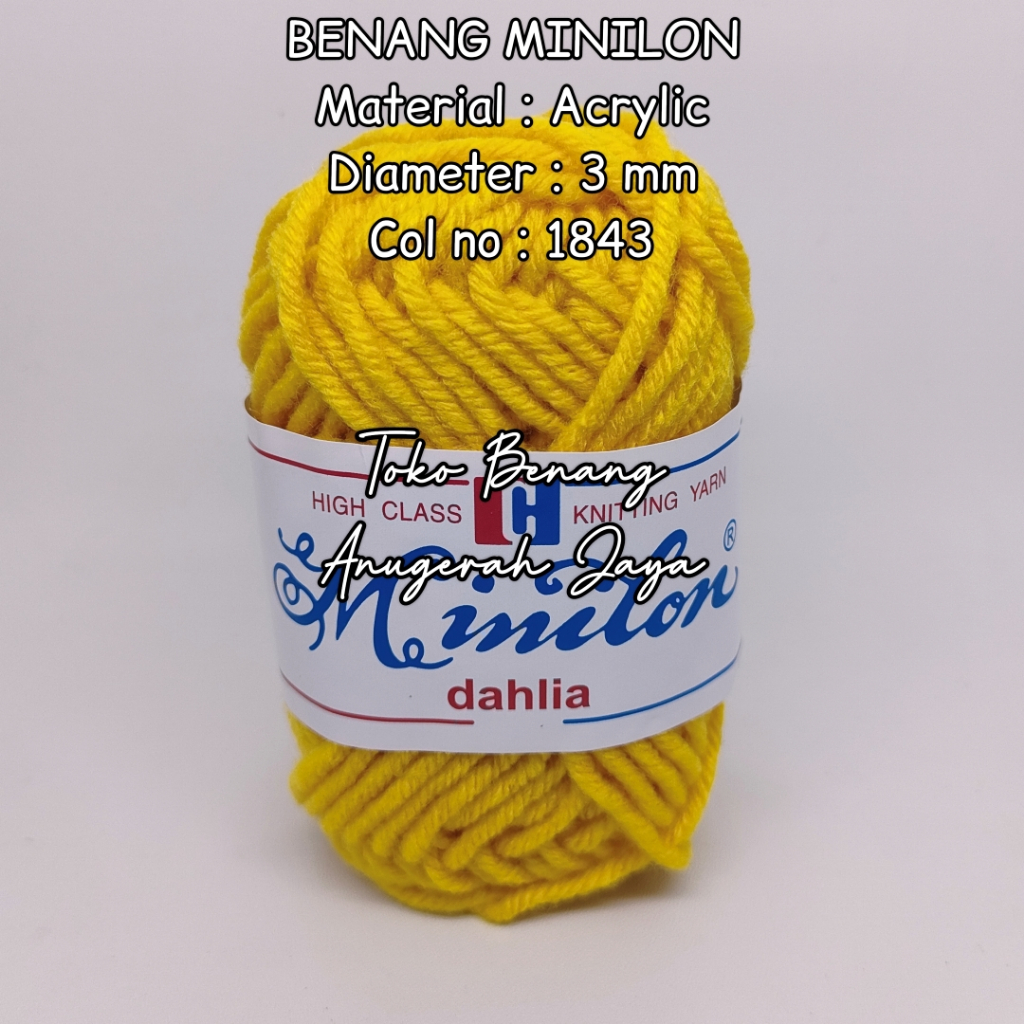 Benang Rajut Karpet/Benang Wol Besar / Benang Rajut Minilon no 1843