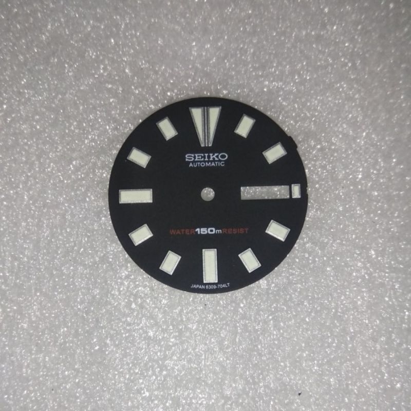 Plat Dial Seiko mod black doff/sparepart jam tangan/aksesoris jam tangan