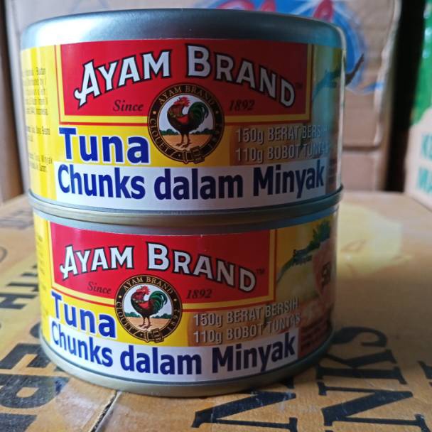 

[❈I86➤] Tuna Chunk In Oil Ayam Brand 150 Gram Product Impor