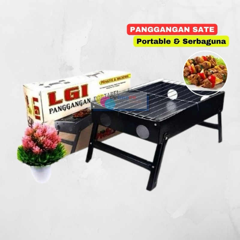 Alat Bakaran Pemanggang Sosis Ikan Ayam Serbaguna / Panggangan Arang Lipat Portable Tanpa Arang