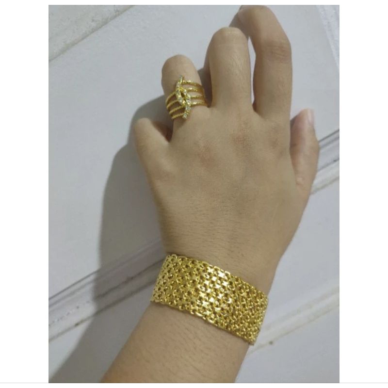 GELANG Dobel NORI LAPIS EMAS 24K