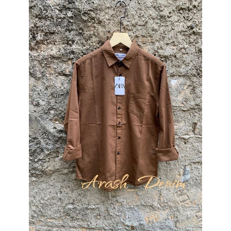 kemeja lengan panjang polos pria zara man kemeja casual zara man pria keja lengan panjang slimfit za