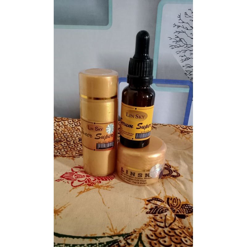 LINSKY PAKET 3 PCS paket CREAM +TONER+SERUM