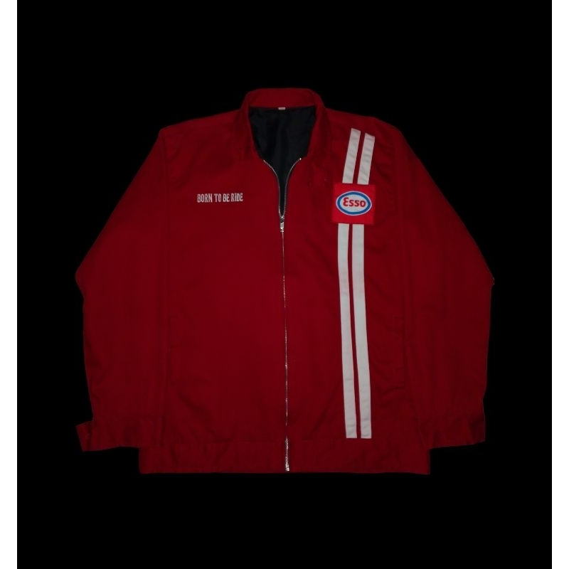 Preloved vintage jaket rac1ng not yellowcorn simpson unionwell