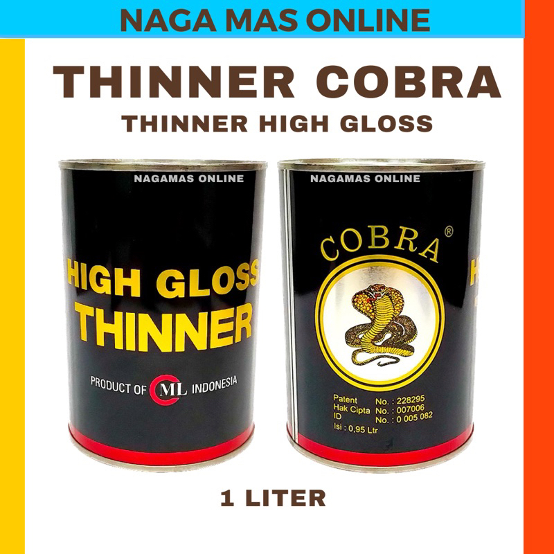 THINNER COBRA 1 LITER HIGH GLOSS / PENGENCER CAT MOBIL OTOMOTIF KENDARAAN THINNER HIGH GLOSS / THINN