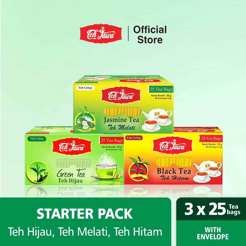 

Teh Jawa BKS Enveloped Tea Bags Starter Pack ( Isi 3 pack Celup Amplop )