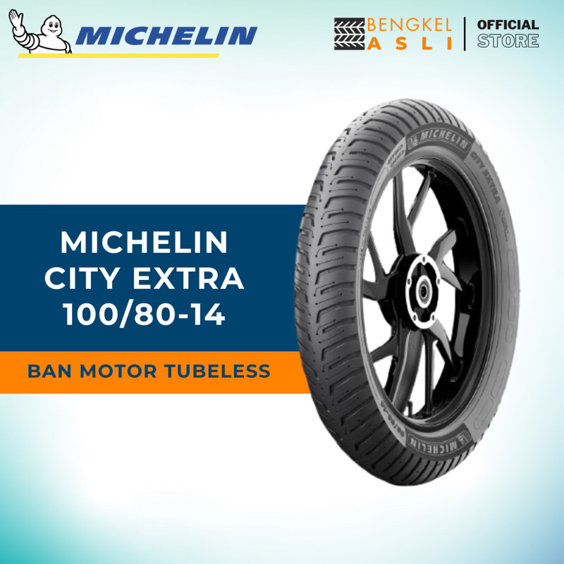 Ban Motor MICHELIN CITY EXTRA Ring 14 100/80-14 Tubeless (TL)