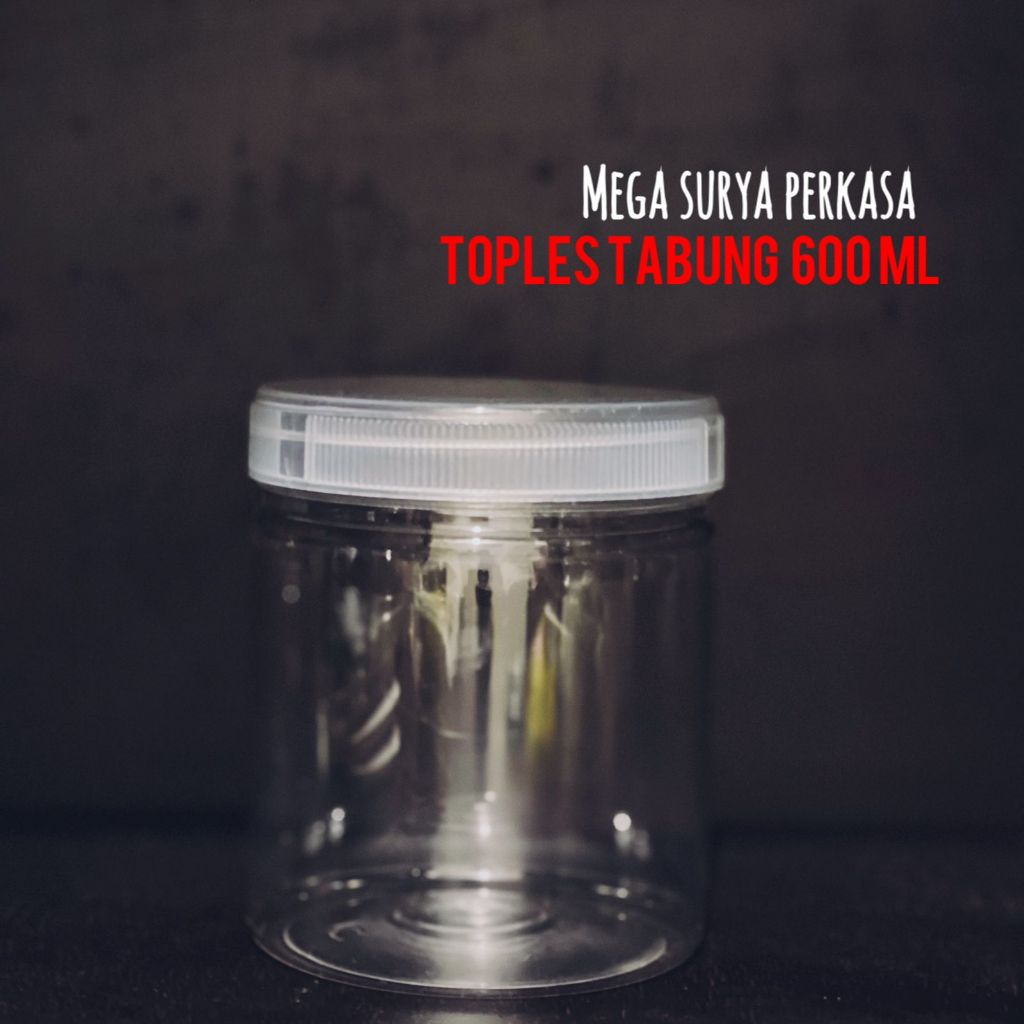 Toples Plastik 500 ML /  Toples Kue / Toples Silinder 500 ml