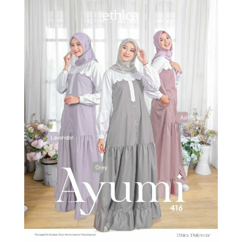 Ethica Ayumi 416 Ash Rose Gamis Dress