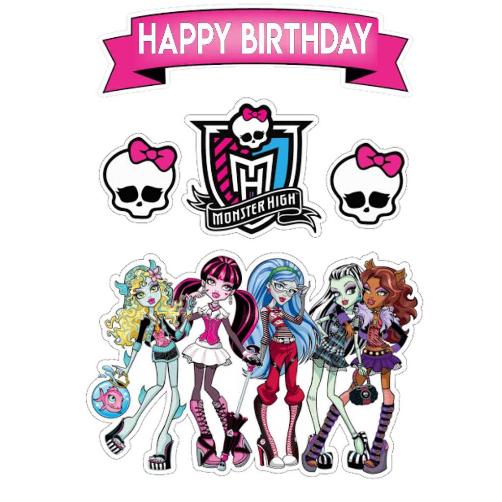 

TOPPER CAKE CUSTOM TOPPER ULANG TAHUN / HIASAN KUE MONSTER HIGH