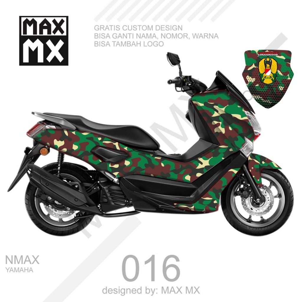 decal stiker full body nmax old keren warna loreng simple keren D-G1-016