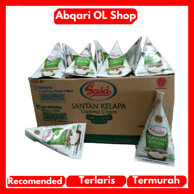 

Sasa Santan Kelapa Cair 65ml Dapat 1 Dus Isi 32 Pcs