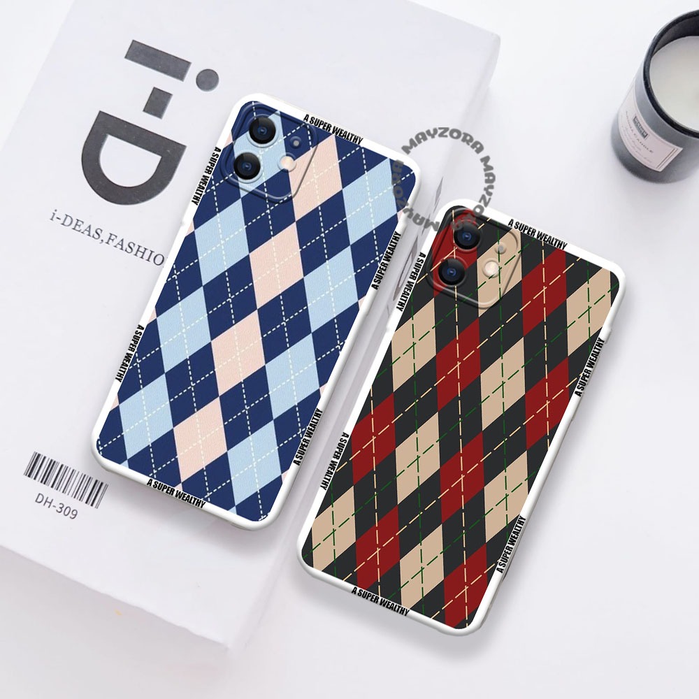AES021 - Case aesthetic kotak Motif korean Ready for all type handphone Samsung Oppo Redmi Realme In