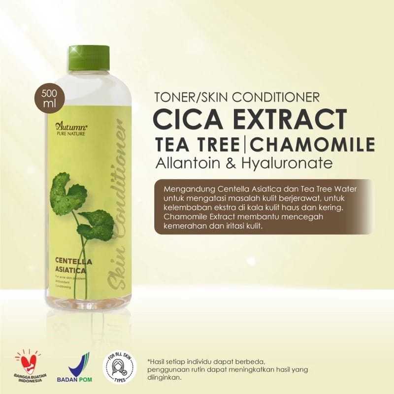 Autumn skin conditioner with centella asiatica 500ml / toner hatomugi / toner wajah