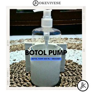 [ Best Seller ] JUAL TERMURAH Bracket Dinding + Botol Pump 500ml | Braket Wadah Tempat Handsanitizer