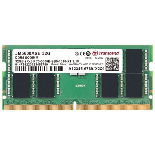 TRANSCEND JETRAM DDR5 SODIMM PC5-44800 5600MHz 32GB ( 1x32GB ) JM5600ASE-32G