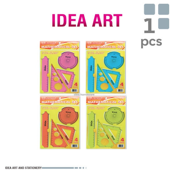 

Penggaris Butterfly Mathematical Set BT-172-04 Penggaris Segitiga Set