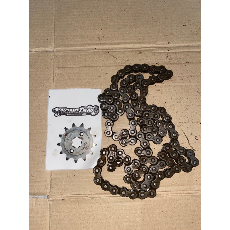 gear depan set rantai tiger revo tiger lama tiger 2000 standart 520 bekas