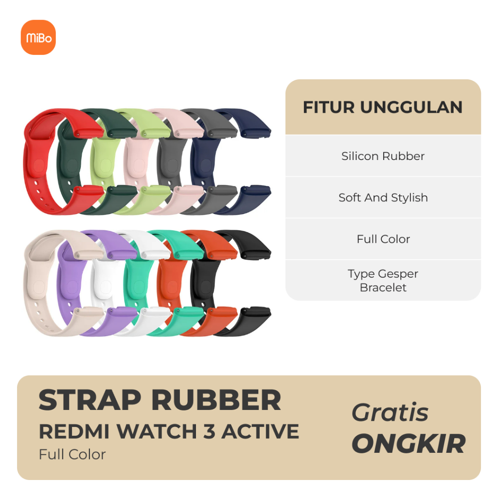 Strap Redmi Watch 3 Active Polos Tali Jam Redmi Watch 3 Active