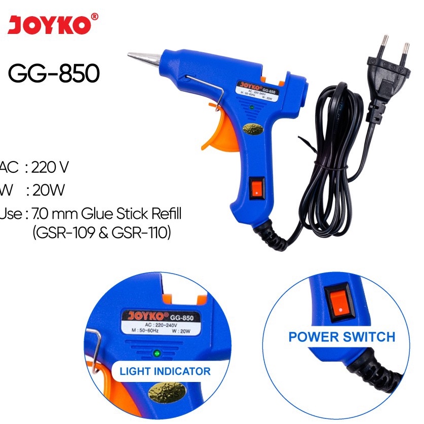 

Berkualitas Glue Gun Joyko GG-850 / Joyko Hot Melt Glue Gun GG 850 / Lem Tembak