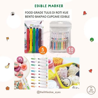 

IMPORT HOT ITEM Edible PEN Ink Double-Sided IMPORT WARNA CAKE FONDANT KUE FOOD GRADE BAKERY BENTO ROTI NASI RAINBOW SET SPECIAL WHITE WAFER PAPER GOURMET WRITER PEWARNA TINTA DIMAKAN HITAM SPIDOL DECORATING PEN BENTO ROTI KERING COKLAT BAKPAU ALAT DEKOR