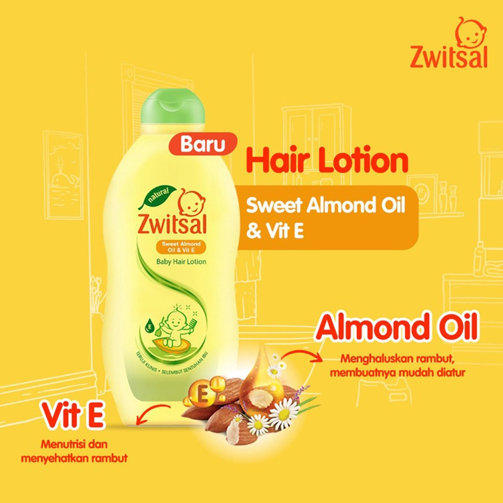 Zwitsal Baby Hair Lotion Sweet Almond Oil & Vit E 100ml