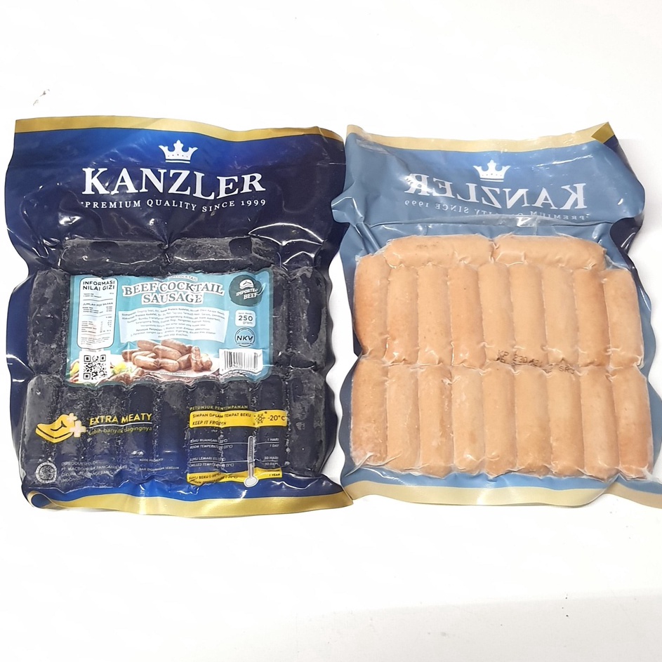 

MODEL BQQ433 KANZLER SOSIS SAPI COCKTAIL 250GR / KANZLER BEEF SAUSAGE