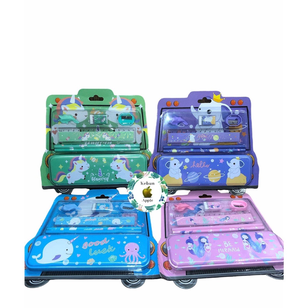

VQJ Set Alat Tulis 7 in 1 /Set Stationary Alat Tulis Anak + Kotak Pensil ➨COD