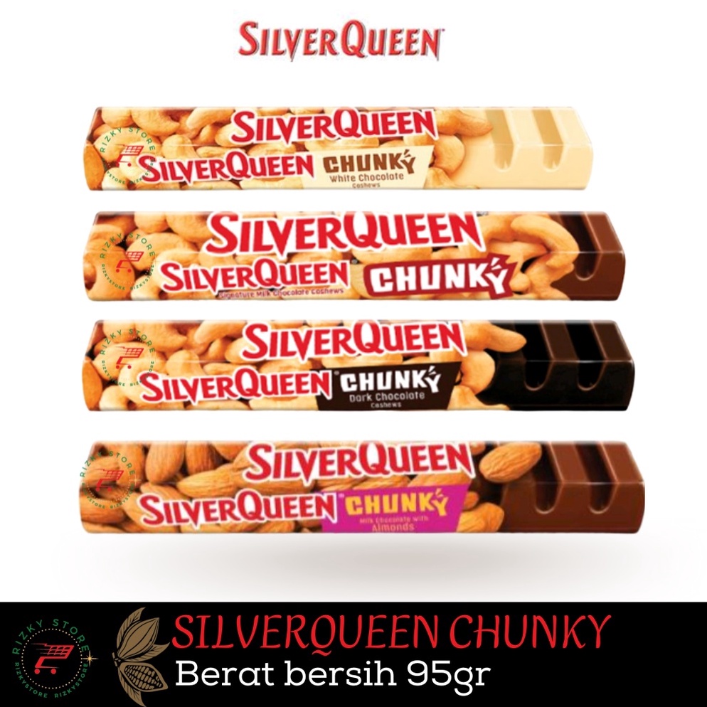 

HIE Chunky Bar SilverQueen cokelat 95 Gram Varian Mede / Almond Harga Termurah ￣～