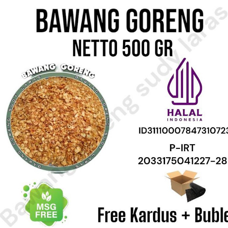 

[✦A9<] Bawang Goreng Brebes asli 500gr gurih [76]