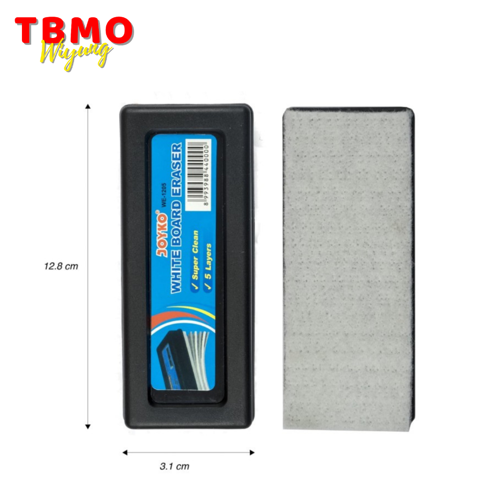 

TBMO Whiteboard Eraser Penghapus Papan Tulis Putih Joyko WE-1205 5 Layers