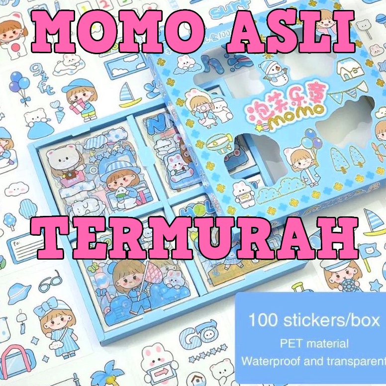 

D1sk0n Pr0m0 Sticker Waterproof Sticker Momo Dapat Box Isi 100 Lembar Impor Terbaru