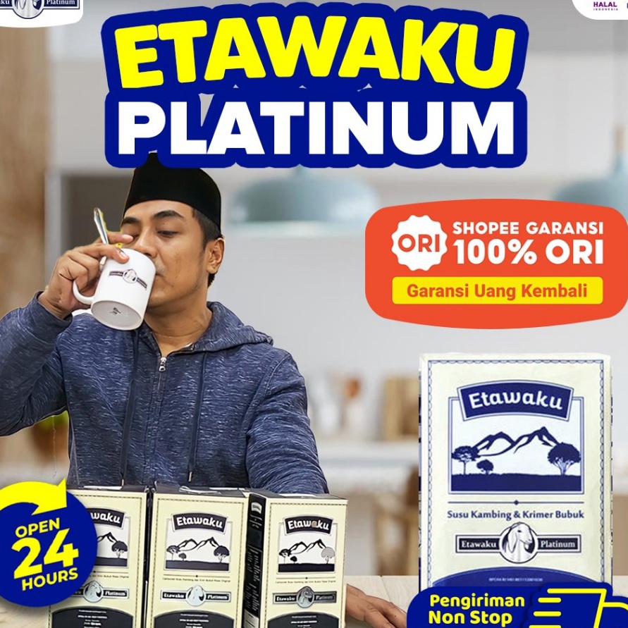 

MODEL SHF522 Etawaku Platinum - Susu Kambing Segar Etawa Provit Bubuk Krimer Nabati Atasi Masalah Pernafasan Asma Tingkatkan Daya Tahan & Imunitas Tubuh Jaga Kesehatan dan Kepadatan Tulang Lancarkan System Pencernaan