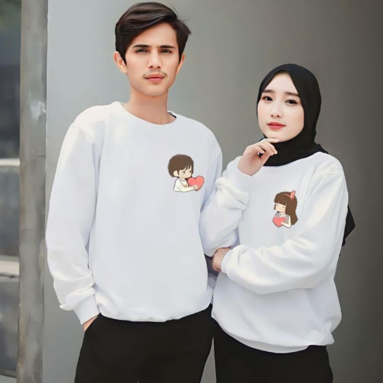 Wow Murah Meriah.. BAJU COUPLE PASANGAN LENGAN PANJANG /sweater couple/Switer couple /Sweater couple