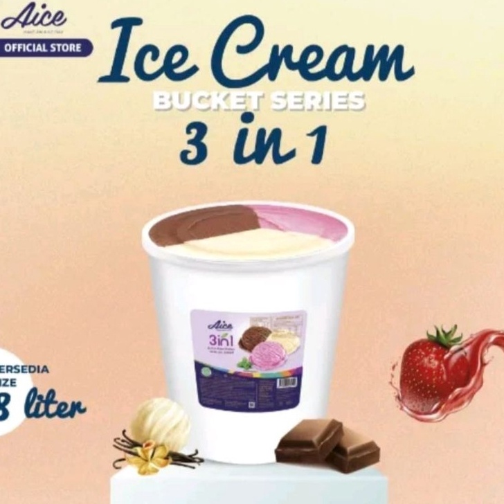 

Kode EXM249 ICE CREAM AICE 3 RASA 8 LITER STRAWBERRY, COKLAT DAN VANNILA