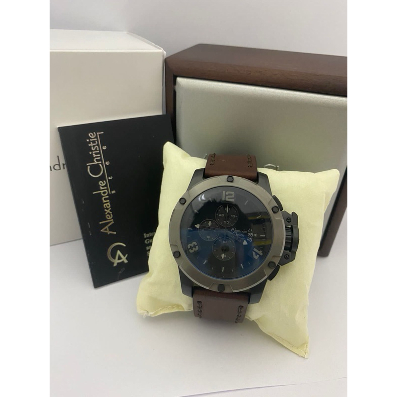 Jam tangan Alexandre Christie AC6295 black titanium