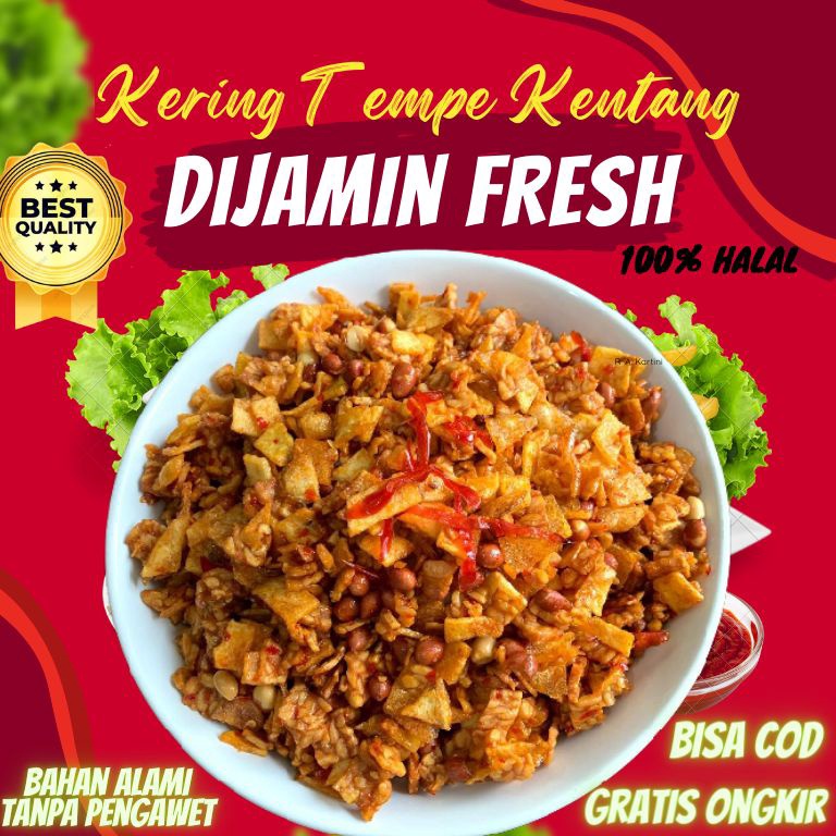 

Best Pr0duk Kering Tempe Kentang Kacang / Orek / Oreg Balado Pedas Manis / Keripik lauk kering cemilan Cuci_Gudang